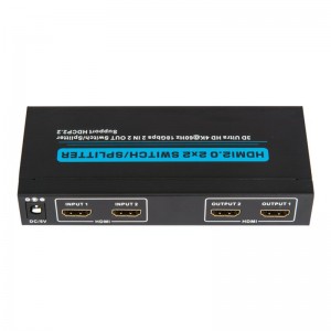 V2.0 HDMI 2x2 Switch/Splitter Support 3D Ultra HD 4Kx2K@60Hz HDCP2.2