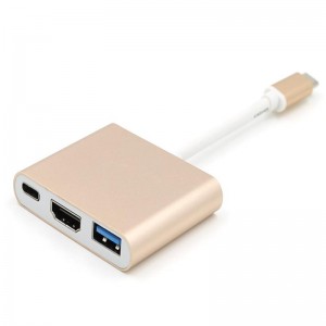 USB Type C TO HDMI+USB 3.0+Type C Hub Adapter