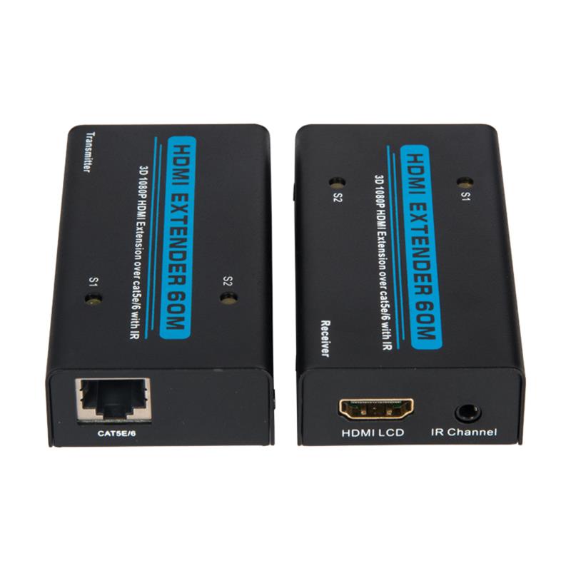 V1.3 HDMI Extender 60m over Single cat5e/6 cable With IR Support Full HD 1080P