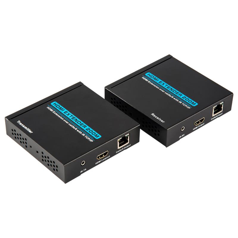 V1.3 HDMI Extender 200m over Single cat5e/6 cable Support Full HD 1080P POE