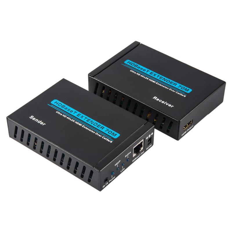 V1.4 4K HDBaseT HDMI Extender 70m over Single cat5e/6 cable 35m@4Kx2K/30Hz,70m@1080P/60Hz