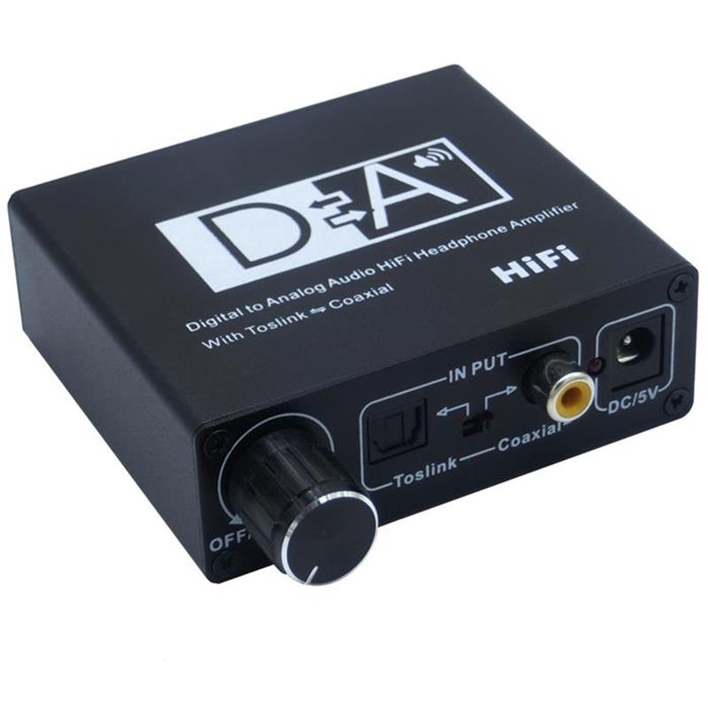 Digital to Analog audio HiFi Headphone Amplifer with Toslink Coaxial audio