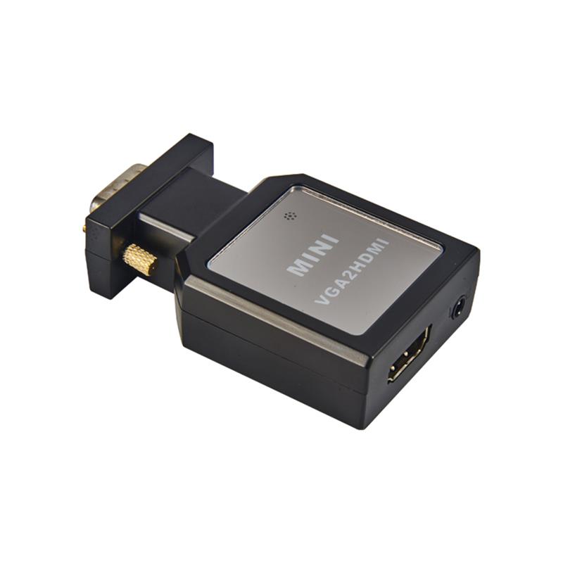 Metal Case MINI Size VGA +3.5mm Audio TO HDMI Converter