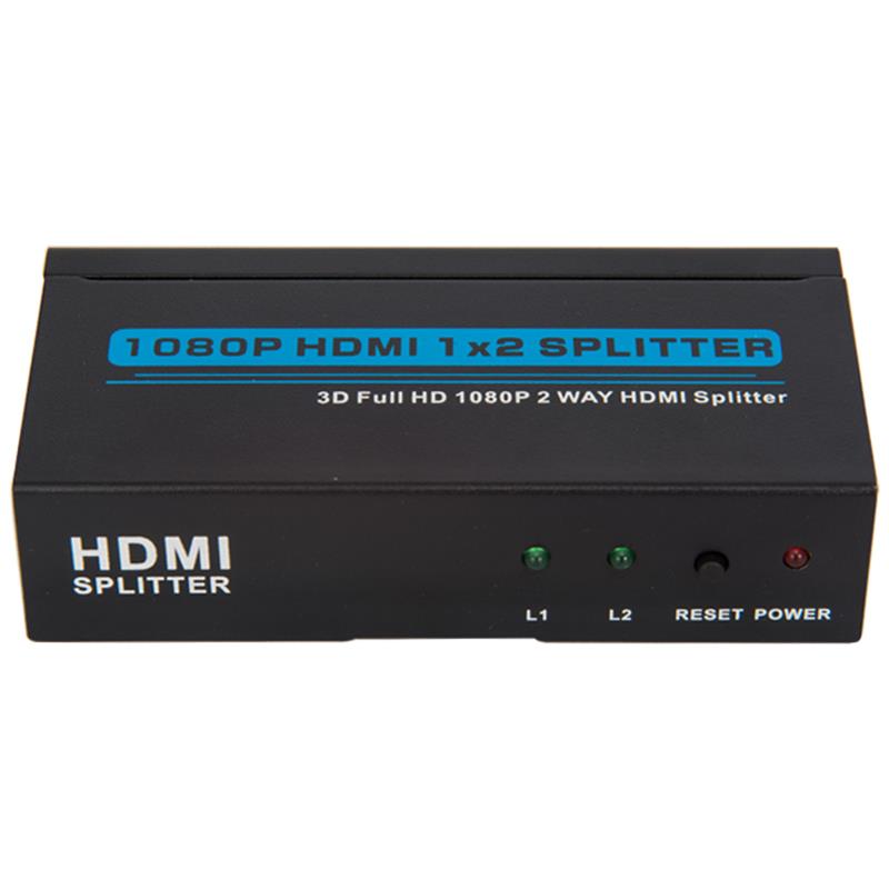 Two Ports HDMI 1x2 Splitter Support 3D Full HD 1080P