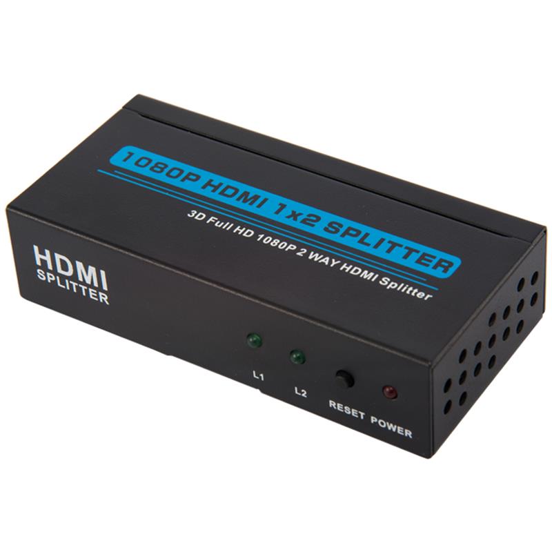 Two Ports HDMI 1x2 Splitter Support 3D Full HD 1080P