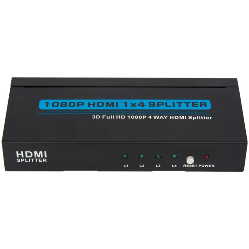 4 Ports HDMI 1x4 Splitter Support 3D Full HD 1080P