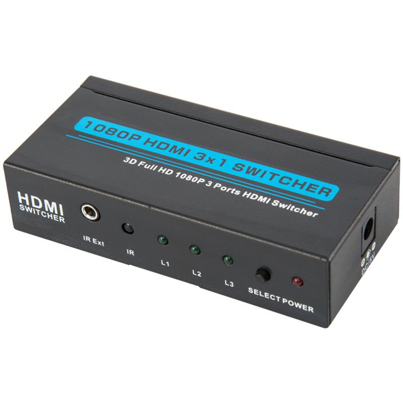 V1.3 HDMI 3x1 Switcher Support 3D Full HD 1080P