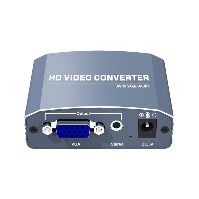 A/V to VGA+Stereo Converter Up Scaler 720P/1080P