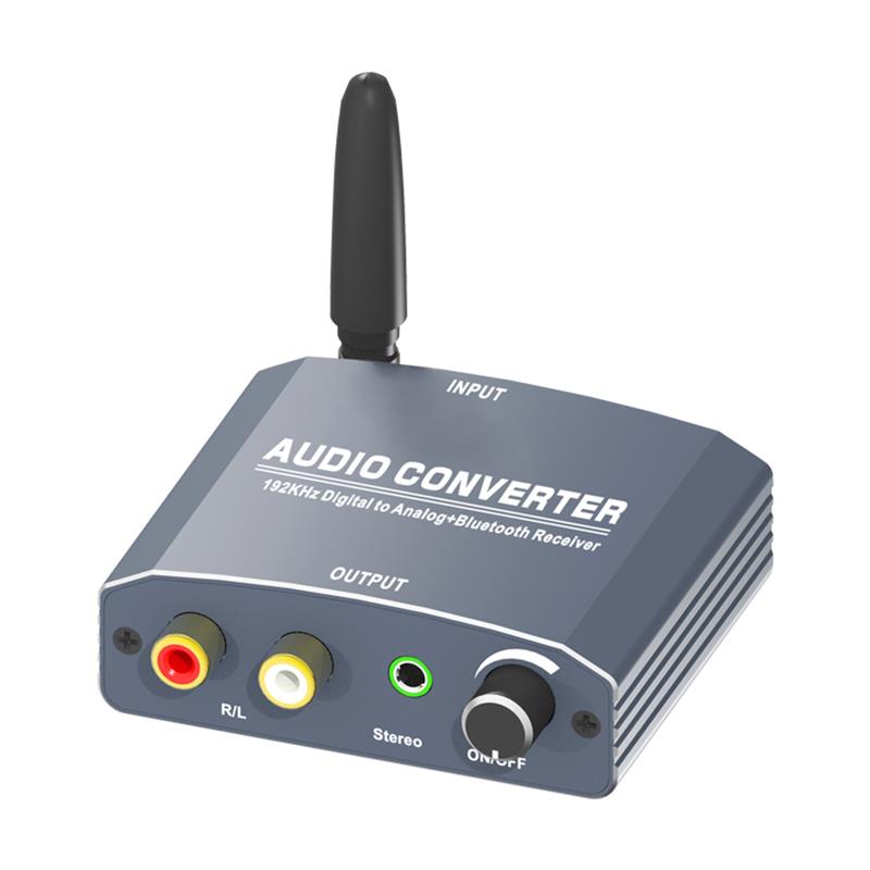 Digital to Analog Audio Converter with Bluetooth Receiver Support 192KHz